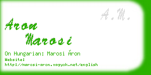 aron marosi business card